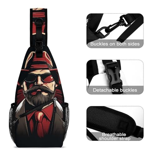 Bolso cruzado Black Beard para senderismo y uso casual miniatura 3