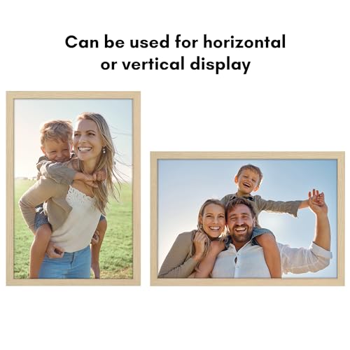 Americanflat 24x36 Poster Frame with Polished Plexiglass - Epic Collection - Gallery Wall Frames with Engineered Wood - Wide Photo Frame for Wall Display - Natural Oak