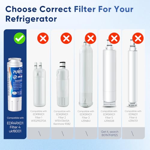 Image of PUREPLUS UKF8001 NSF 53&42 Certified Water Filter Replacement for Maytag UKF8001P, EDR4RXD1, Everydrop Filter 4, PUR 4396395, Puriclean II, UKF8001AXX-200, UKF8001AXX-750, RWF0900A, 2Pack