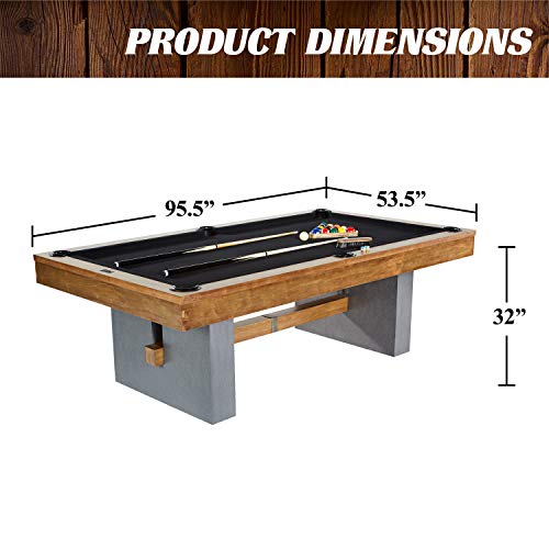 Barrington Billiards 8' Urban Drop Pocket Table With Pool Ball And Cue Stick Set #TOP2