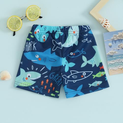 Thilsidee Calção de banho unissex para bebês, meninos, meninas, estampado, short de banho, roupa de