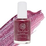 Honeybee Gardens Water-Based Nail Enamel, Goddess, Slight Iridescence & Shimmer Medium Purple Berry, Eco-Friendly, Odorless & Vibrant Polish, 0.5 fl oz