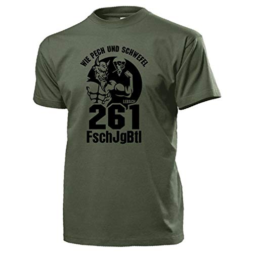 T-shirt 261 Lebach imprimé diable vert FschJgBtl 17682 en vert S