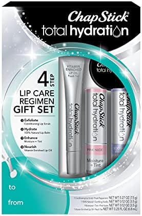 ChapStick Total Hydration Lip Kit Gift Set, Lip Moisturizer, Lip Scrub and  Lip Balm Set - 4 Count