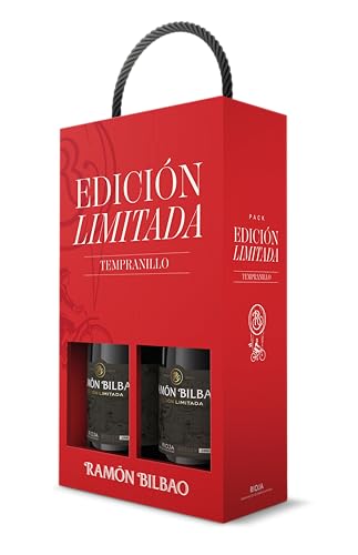 Ramón Bilbao Edición Limitada. Vino Tinto D.O. La Rioja, 100% Tempranillo – Estuche 2 Botellas 750 ml ideal para Regalo (El empaque puede variar)
