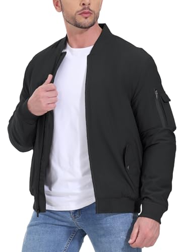Gopune Men's Windproof Bomber Jacket Warm Water Resistant Windbreaker Winter Outwear Quilted Jackets Coats4