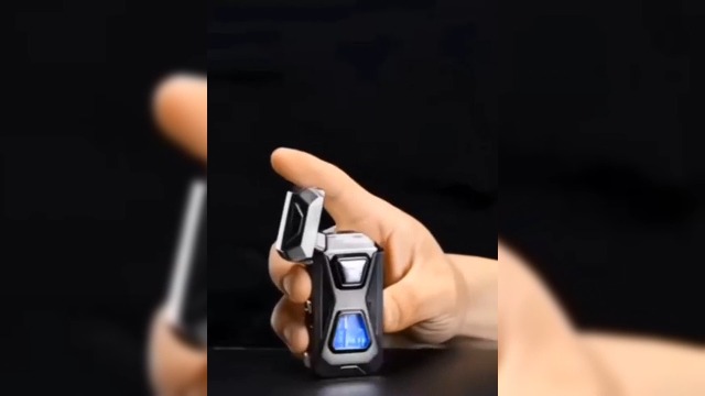 Encendedor recargable de doble llama activado por voz miniatura 7