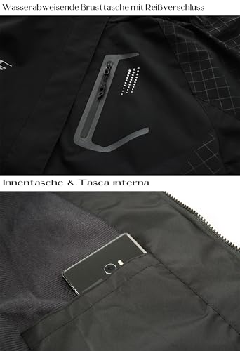 DCmount Regenjacke Damen Wasserdicht übergangsjacke damen Outdoor Wanderjacke softshelljacke für damen mit Kapuze