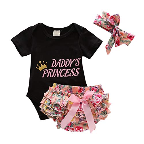 Image of 0-18M Newborn Baby Girls Romper Jumpsuit Bodysuit, Pants Shorts, Headband Sets