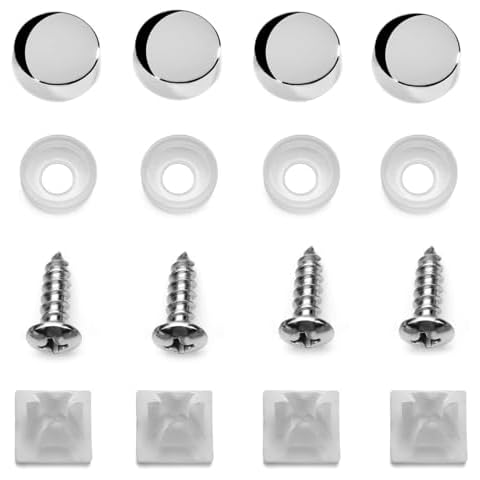 LFPartS Stainless Steel License Plate Frame Screws Cover