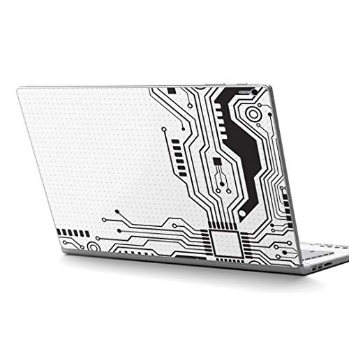igsticker Surface Book / Book2 / Book3 13.5inch ブック2 専用 スキンシール サーフェス ブック2 カバー ケース フィルム ステッカー アクセサリー 保護 010407 化学 模様 白 黒