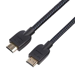 Amazon Basics High-Speed HDMI Cable (18Gbps, 4K/60Hz) – 10 Feet, Nylon-Braided