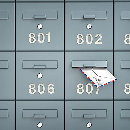 Hotop 20 Pieces Self-Adhesive Door House Numbers Mailbox Numbers Street Address Numbers For Mailbox Signs, 0 To 9 (White,2.76 Inch) #TOP6