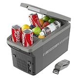 Upstreman 11 Litri Frigo Portatile con Tracolla, Frigo Portatile 12V/220V, Raffredda e Riscalda Frigorifero Elettrico, Frigorifero Portatile per Auto, Camion, Barca, Camper e Presa di Corrente, AR11