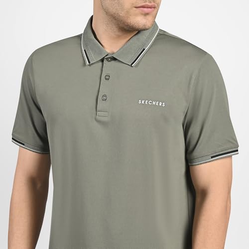 Image of Skechers Men Rayon Blend Solid Regular Fit T-Shirt