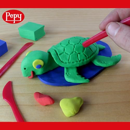 Image of Pepy Reusable and Non-Drying Oil-Based Plasticine Modeling Clay, Primary Colors, 1 Pound, Sulfur-Free & Non-Toxic, Great for Kids, Beginners, and Artists, Perfect for Arts and Crafts Projects