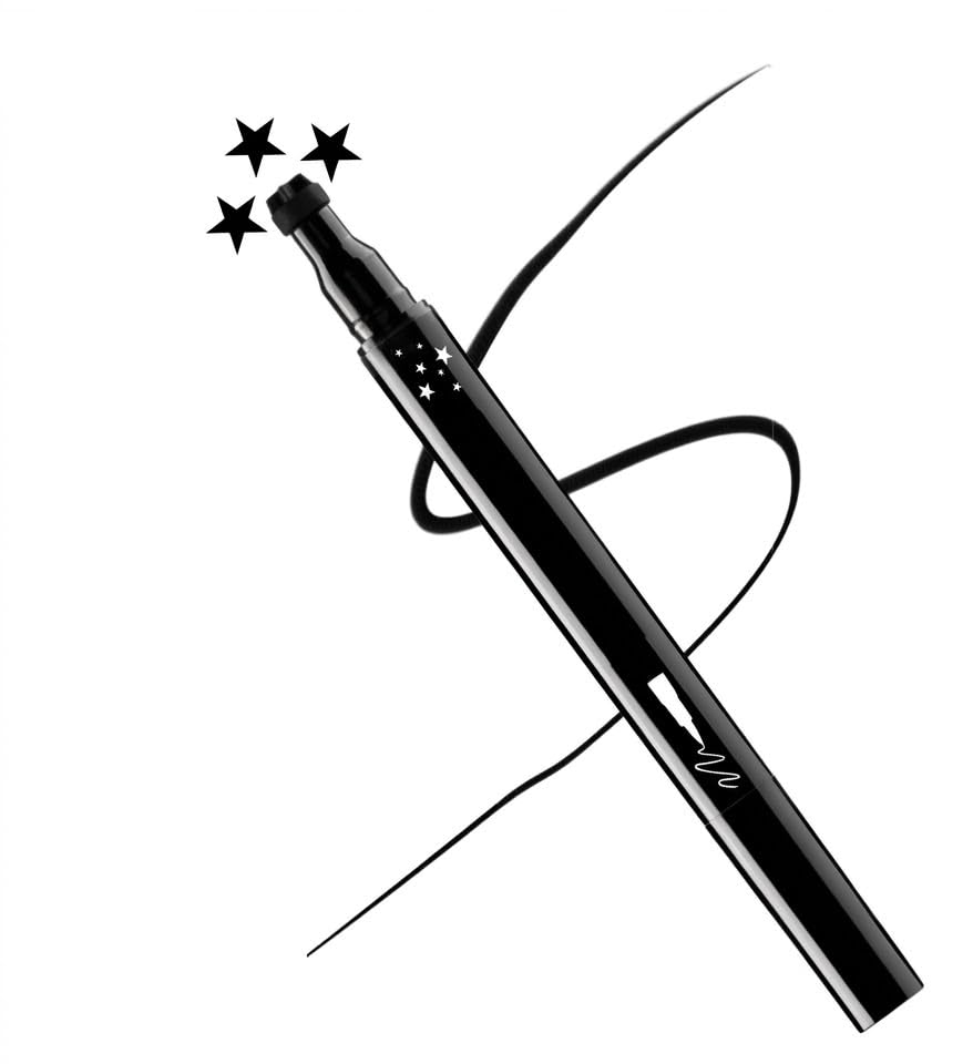 2 in 1 Eyeliner Pen Waterproof with Makeup Star Shape Stamp Double Heads for Body Face Painting Long Lasting Liquid Eye Pen Makeup Tool Kit (Pack of 1pc)-image-34