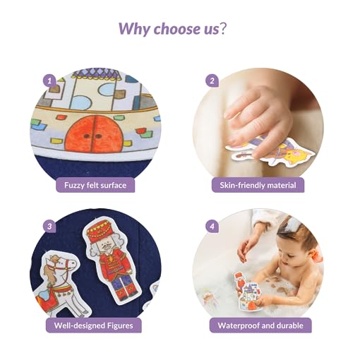 image for CHEFAN Felt Board for Toddlers, 4 Set Nursery Rhymes Felt Pieces, Prec