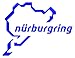 Autocollants Nurburgring pour fenêtres de voiture et de van - Bleu sur fond blanc - Tout type de voiture - 112 mm x 87 mm