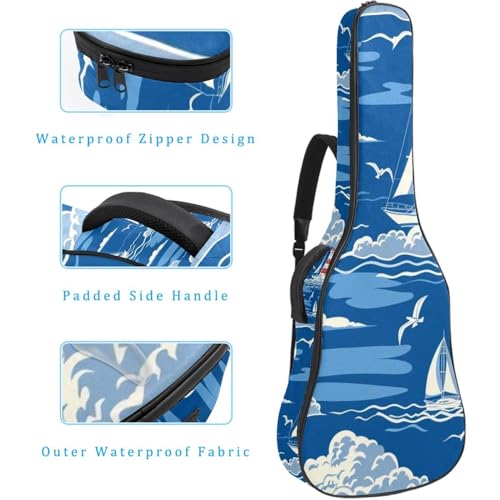 Housse de guitare électrique et basse 104 cm imperméable motif phare