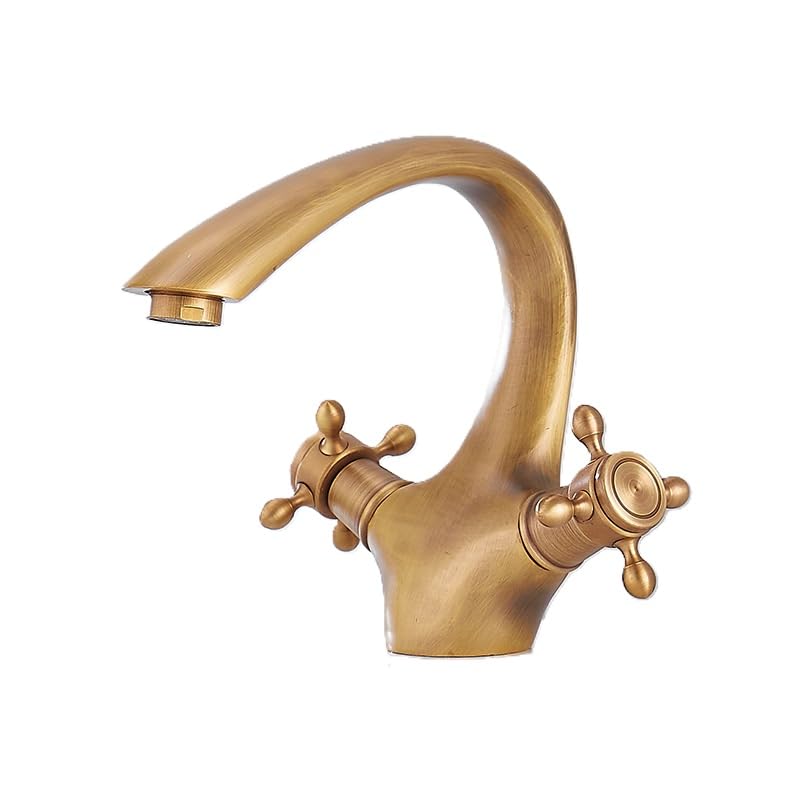 Robinet eau chaude et froide en cuivre pour vasque de jardin et maison