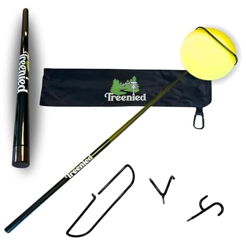 Carbon Fiber Disc Golf Retriever Pole 16 Feet | Disc Golf Grabber Tool 3 Hooks & Bag | Disk Golf Retriever | Frisbee Golf Retriever Tool | Disc Golf Disc Retriever | Disc Retriever Disc Golf Accessory Cover