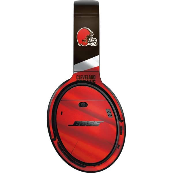 Skinit Decal Audio Skin Compatible with Bose QuietComfort 35 II Headphones - Officially Licensed NFL Cleveland Browns Design