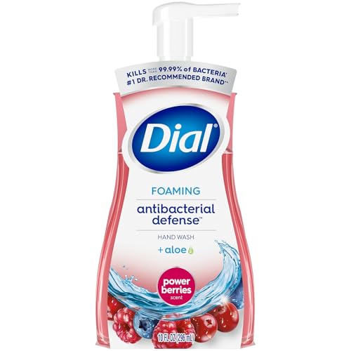 Dial Antibacterial Defense Foaming Hand Soap, Power Berries Scent, 10 Fl. Oz., 8/Carton (017000347271)