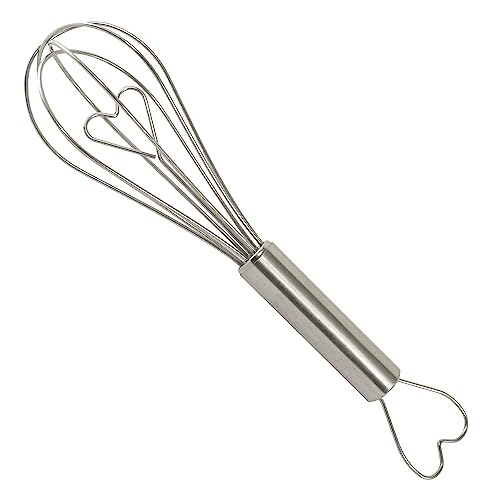 R&M Stainless Steel Whisk with Heart Design - 6.25"