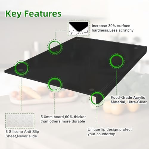 Planche à découper acrylique polyvalente tapis de découpe et fromage