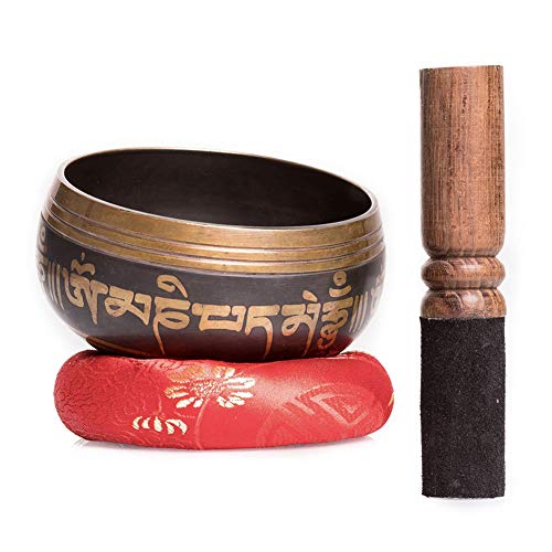 XYQCPJ Cuenco Tibetano Metal Cuenco de Canto, Hecho a Mano Nepal para Meditación Chakra Curación Yoga y Atención Plena Cover