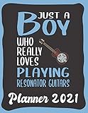 resonator guitar brands  Planner 2021: Resonator Guitar Planner 2021 incl Calendar 2021 - Funny Resonator Guitar Quote: Just A Boy Who Loves Playing Resonator Guitars - ... Calendar Double Page - Resonator Guitar gift