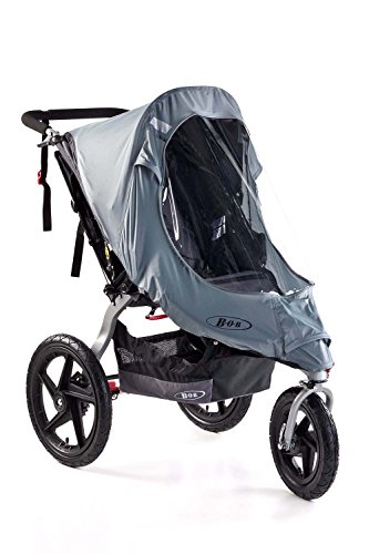BOB Weather Shield for Single Swivel Wheel Strollers, Grey