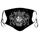 Mysterious Divination Witchcraft Baphomet Occult Black Cat Coven Washable Reusable Filter and...