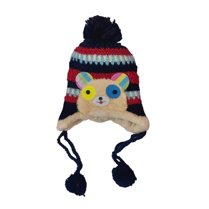 Woolen Baby Winter Cap for Kids Winters Cute Ear Muffs/Ear Warmer for Girls & Boys (1-5 Year), Multicolor Woolen Baby Winter Cap for Kids Winters Cute Ear Muffs/Ear Warmer for Girls & Boys (1-5 Year), Multicolor