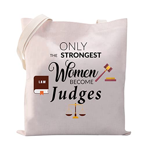 MYSOMY Sac cadeau pour femme juge, cadeau amusant pour femme, avocat, école, cadeau pour droit, cadeau fourre-tout, Women Become Judge Tb Cover