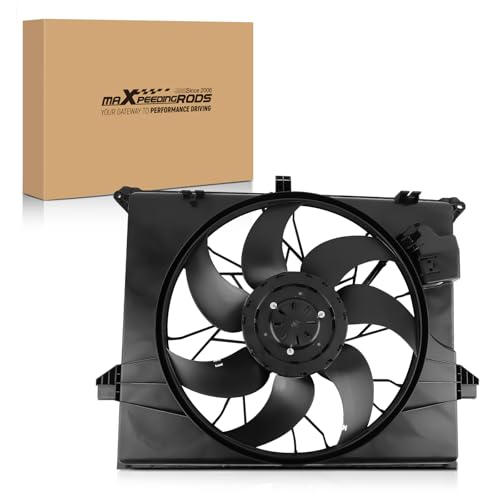 Image of maXpeedingrods Engine Radiator Cooling Fan Assembly for Mercedes-Benz ML350 ML450 ML500 R320 R350 2006-2012 Replace# A1645000493 A1645000593