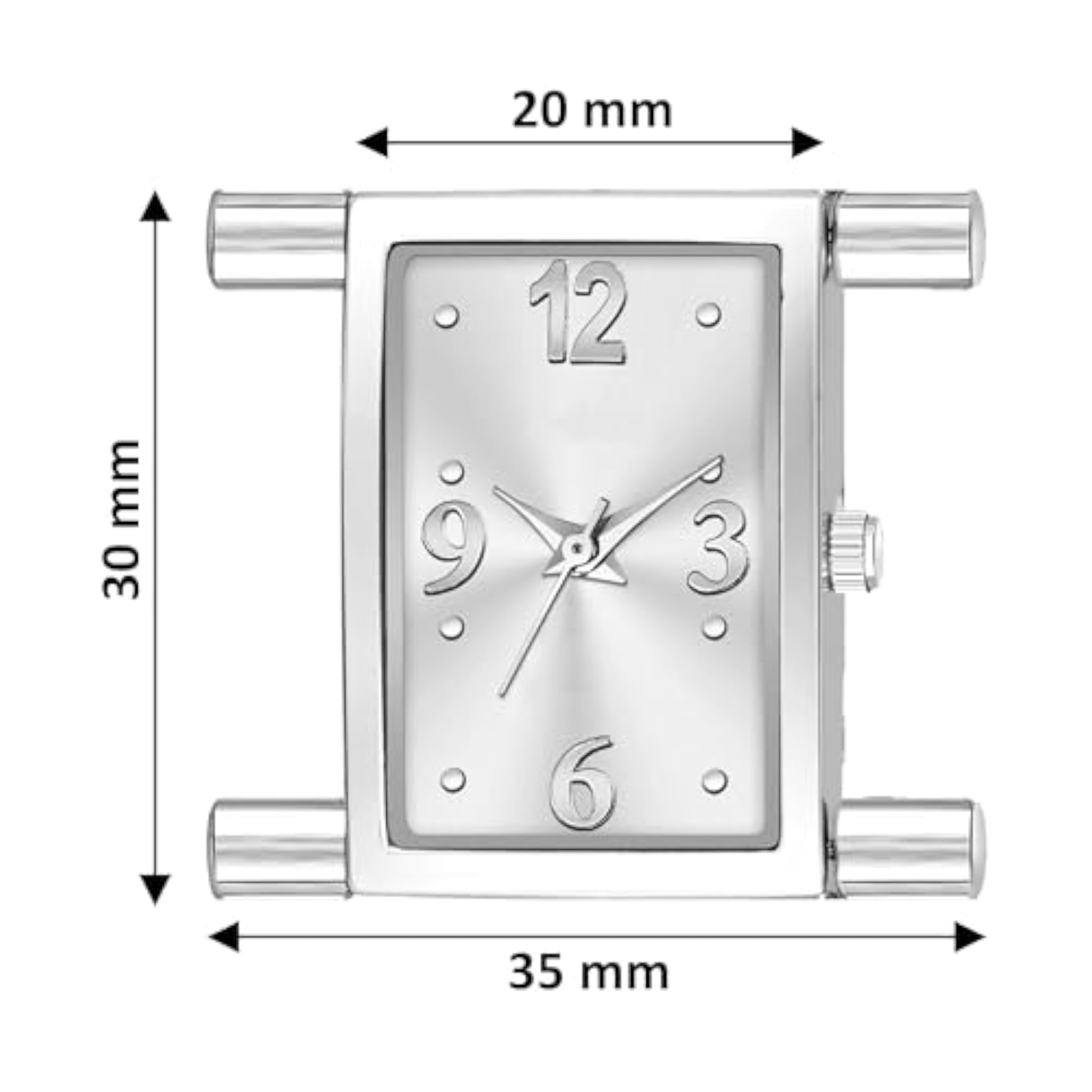 Women's Silver Trending Square Bracelet Analog Watch