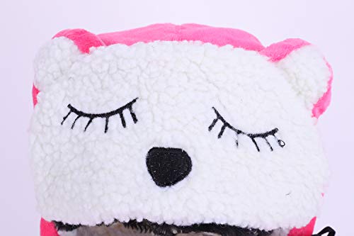 Cute Cartoon Winter Trapper Hat For Kids Boys Girls With Faux Fur Ear Flaps Face Warmer Cover Ushanka Pilot Bomber Russian Hat Windproof Fleece Lined Snow Ski Cold Weather Cycling Beanie Hat #TOP6