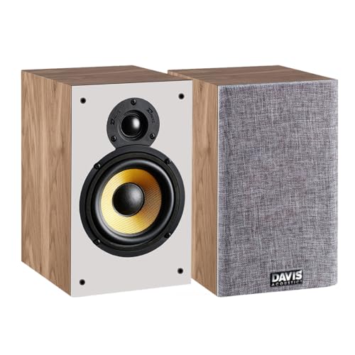 Davis Acoustics Hera 50 Chêne clait (Light Oak) - Paire d'enceintes étagère Passive 2 Voies/2 Haut-parleurs - Vendue à la Paire