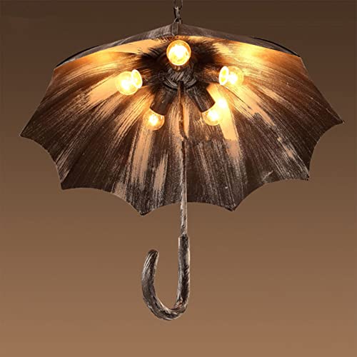 YDHNB Industrial Lighting Fixtures 5-Heads, Umbrella shape Chandelier Ceiling, Steampunk Farmhouse Chandelier Lighting Pendant Hanging for Kitchen Island Restaurants steampunk buy now online