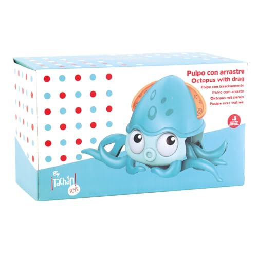 TACHAN - Pulpo 2 en 1: Juguete de baño y Arrastre para bebés - Educativo, Interactivo y Divertido - Libre BPA - +3 (CPA Toy Group 746T00701)