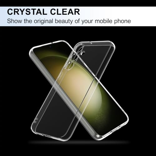 Image of CEDO Samsung Galaxy S25 FE (5G) Clear Case | Soft Flexible Slim-Fit | Full Body 360 Protection Shock Proof TPU Back Cover (Transparent)