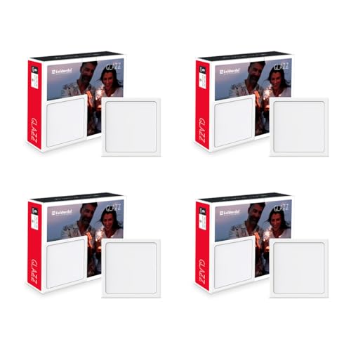 Image of Goldmedal Glazz 6W Square Ceiling Light| Recessed LED Downlight for False Ceiling | Cut Out :4.01 Inch | Downlight for Home,Hall,Room,Kitchen,Office,Shop| Color Changing (CCT), Pack of 4