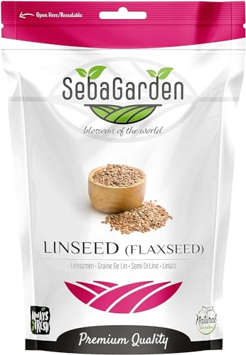 Seba Garden Linseeds/Flaxseeds 1 kg Premium Grade Freshly Harvested Packaged in Resealable Bag Non-GMO Keto & Paleo