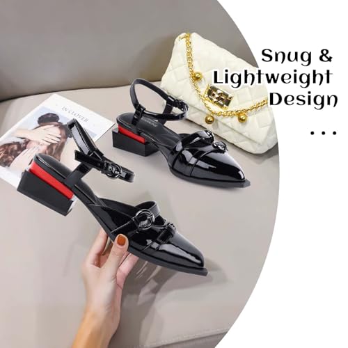 Image of LingxiaUne Green Dress Shoes for Women Fashion Forward Elegant Dressy Womens Pumps and Loafers with Low Chunky Heel and Sleek Pointed Toe Design Fashion Forward Size 9.5