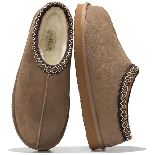 Image of Project Cloud Mens Slippers Genuine Leather Australian Shearling Slippers