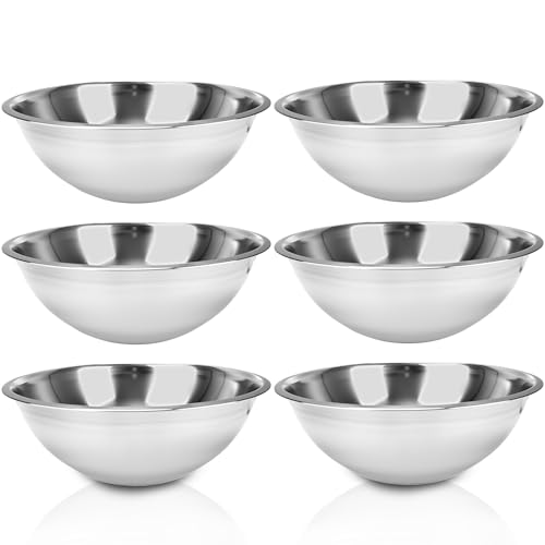 Set 6 tazones de mezcla de acero inoxidable 12.6 pulg miniatura 1