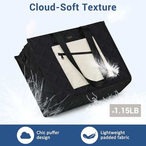Image of IBFUN Utility Tote Bag with 24 Pockets, Large Teacher Tote for Women with Laptop Compartment, Travel Tote Bag with Zip Top