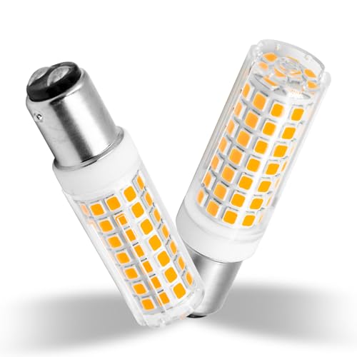 Bombilla LED B15D 7W regulable Reemplazo de la bombilla halógena Osram Halolux Ceram 75W B15D, sin parpadeo, 230 V, 700 lúmenes, blanco cálido 3000 K, ángulo de radiación de 360°, paquete de 2